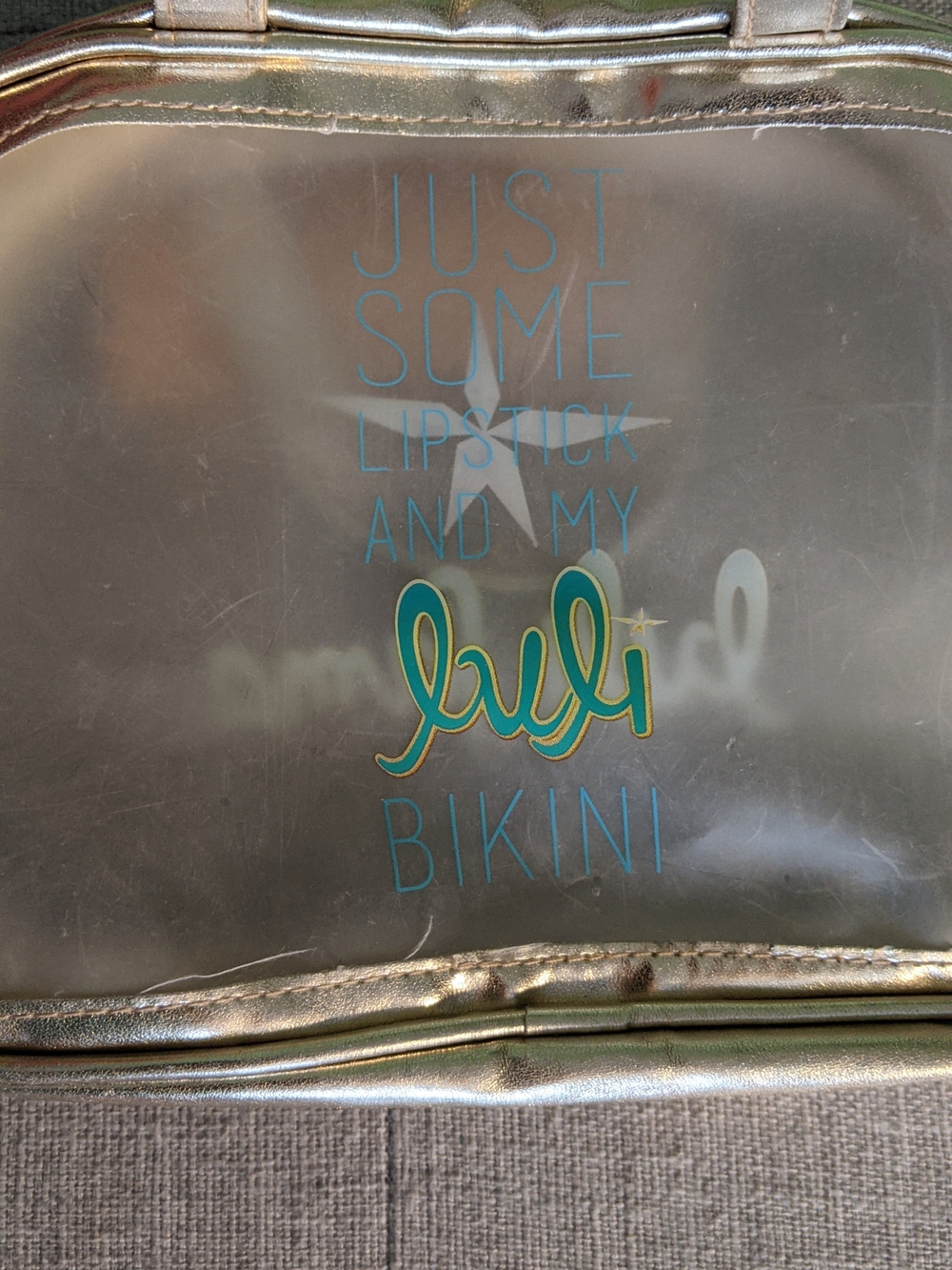 Luli Fama Cosmetic Pouch with Teal Logo